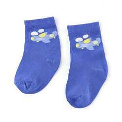 Cute Walk by Babyhug Knit Anti-Bacterial Ankle Length Striped Socks With Vehicle & Rocket Design Pack of 5 - Grey, Red &  Blue