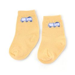 Cute Walk by Babyhug Knit Anti-Bacterial Ankle Length Striped Socks With Vehicle & Rocket Design Pack of 5 - Grey, Red &  Blue