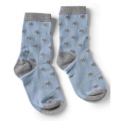 Cute Walk by Babyhug Knit Anti-Bacterial Ankle Length Striped Socks With Star & Rocket Design Pack of 5 - Grey & Sky Blue