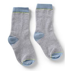 Cute Walk by Babyhug Knit Anti-Bacterial Ankle Length Striped Socks With Star & Rocket Design Pack of 5 - Grey & Sky Blue