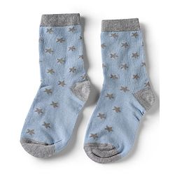 Cute Walk by Babyhug Knit Anti-Bacterial Ankle Length Striped Socks With Star & Rocket Design Pack of 5 - Grey & Sky Blue