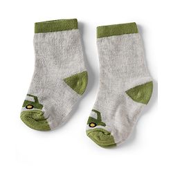 Cute Walk by Babyhug Knit Anti-Bacterial Ankle Length Striped Socks With Vehicle Design Pack of 5 - Grey, Red & Sky Blue