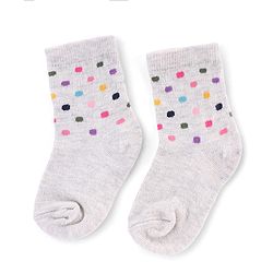 Cute Walk by Babyhug Knit Anti-Bacterial Ankle Length Striped Socks With Polka Dot & Heart Design Pack of 5 - Pink, White & Black
