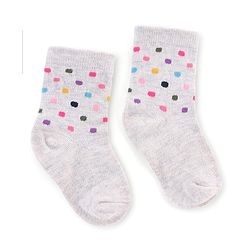Cute Walk by Babyhug Knit Anti-Bacterial Ankle Length Striped Socks With Polka Dot & Heart Design Pack of 5 - Pink, White & Black