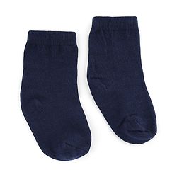 Cute Walk by Babyhug Knit Anti-Bacterial Ankle Length Striped Socks With Heart Design Pack of 5 - Grey & Black