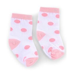 Cute Walk by Babyhug Knit Anti-Bacterial Ankle Length Striped Socks With Polka Dot Design Pack of 5 - Grey, White & Pink