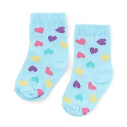 Cute Walk by Babyhug Knit Anti-Bacterial Ankle Length  Socks With Unicorn, Hearts & Rainbow Design Pack of 5 - Purple, Light Blue & Pink