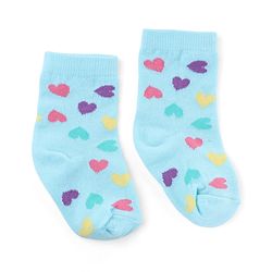 Cute Walk by Babyhug Knit Anti-Bacterial Ankle Length  Socks With Unicorn, Hearts & Rainbow Design Pack of 5 - Purple, Light Blue & Pink