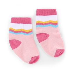 Cute Walk by Babyhug Knit Anti-Bacterial Ankle Length Striped Socks With Polka Dot & Unicorn Design Pack of 5 - Pink, White & Grey