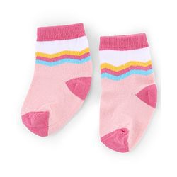 Cute Walk by Babyhug Knit Anti-Bacterial Ankle Length Striped Socks With Polka Dot & Unicorn Design Pack of 5 - Pink, White & Grey