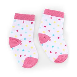 Cute Walk by Babyhug Knit Anti-Bacterial Ankle Length Striped Socks With Polka Dot & Unicorn Design Pack of 5 - Pink, White & Grey