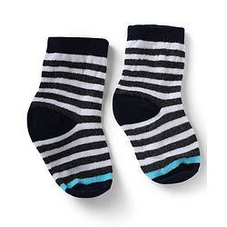 Cute Walk by Babyhug Knit Anti-Bacterial Ankle Length Striped Socks With Design Pack of 5 - Black, White & Grey