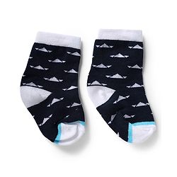 Cute Walk by Babyhug Knit Anti-Bacterial Ankle Length Striped Socks With Design Pack of 5 - Black, White & Grey