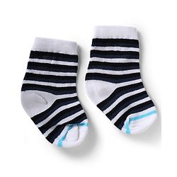 Cute Walk by Babyhug Knit Anti-Bacterial Ankle Length Striped Socks With Design Pack of 5 - Black, White & Grey