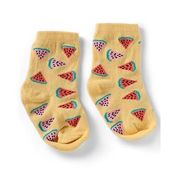 Cute Walk by Babyhug Knit Anti-Bacterial Ankle Length Socks With Fruit Design Pack of 5 - Pink, White & Lilac