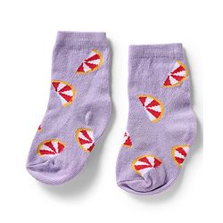 Cute Walk by Babyhug Knit Anti-Bacterial Ankle Length Socks With Fruit Design Pack of 5 - Pink, White & Lilac