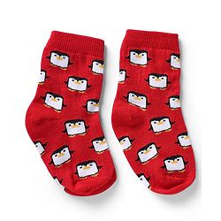 Cute Walk by Babyhug Knit Anti-Bacterial Ankle Length Striped Socks With Teddy Bear & Penguin Design Pack of 5 - Yellow, Red & Black