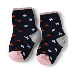 Cute Walk by Babyhug Knit Anti-Bacterial Ankle Length Striped Socks With Star Design Pack of 5 - Pink, Black & Grey