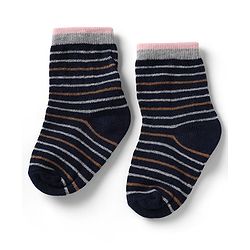 Cute Walk by Babyhug Knit Anti-Bacterial Ankle Length Striped Socks With Star Design Pack of 5 - Pink, Black & Grey