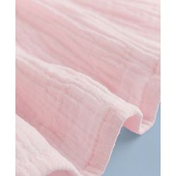 Babyhug 100% Cotton Woven Flutter Sleeves Top With Floral Applique - Pink
