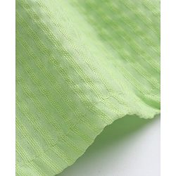Babyhug 100% Cotton Woven Top with Half Sleeves and Floral Embroidery - Light Green