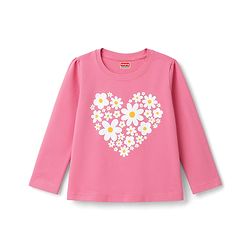 Babyhug 100% Cotton Knit Full Sleeves T-Shirts & Pajama Night Suit with Floral Print - Pink