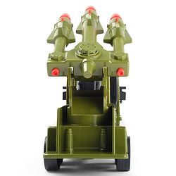 Babyhug Friction Powered Military Truck for Kids - Green| Friction Powered Movement| Rotating Launcher| Battery-Free Movement| Pretend Play Toy for 3 Years+| BIS Certified | Gifting Option