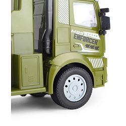 Babyhug Friction Powered Military Truck for Kids - Green| Friction Powered Movement| Rotating Launcher| Battery-Free Movement| Pretend Play Toy for 3 Years+| BIS Certified | Gifting Option