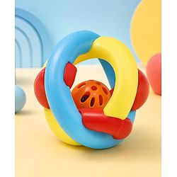 Babyhug Rumble Tumble Rattle Ball| Fun Rattle Toy| Colourful Design| Rattling Sounds| Sensory Play| Grasping & Shaking| Early Learning Toy| Visual Tracking & Auditory Skills