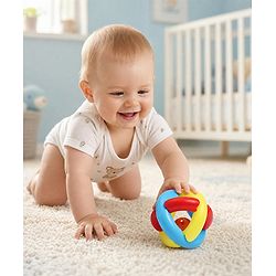 Babyhug Rumble Tumble Rattle Ball| Fun Rattle Toy| Colourful Design| Rattling Sounds| Sensory Play| Grasping & Shaking| Early Learning Toy| Visual Tracking & Auditory Skills