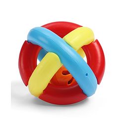 Babyhug Rumble Tumble Rattle Ball| Fun Rattle Toy| Colourful Design| Rattling Sounds| Sensory Play| Grasping & Shaking| Early Learning Toy| Visual Tracking & Auditory Skills