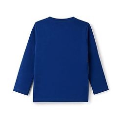 Babyhug 100% Cotton Knit Full Sleeves T-Shirt & Pyjama Night Suit with Dinosaur Print - Navy Blue