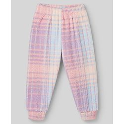 Babyhug Fur Woven Full Sleeves Printed Winter Wear Suit - Pink