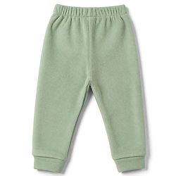 Babyhug Fur Woven Full Sleeves Winter Wear Suit With Bear Applique - Sea Green