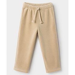 Babyhug Fleece Full Length Fleece and Woollen Pants in Olive Green