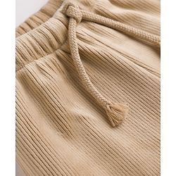 Babyhug Fleece Full Length Fleece and Woollen Pants in Olive Green