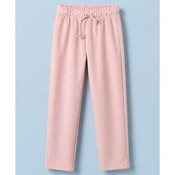 Babyhug Fleece Full Length Fleece and Woollen Pants in Olive Green