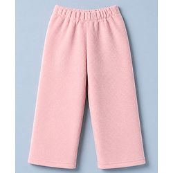 Babyhug Fleece Knit Full Length Pant in Light Pink