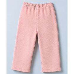 Babyhug Fleece Knit Full Length Pant in Light Pink