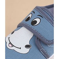 Cute Walk by Babyhug Velcro Closure Casual Shoes With Animal Print - Blue