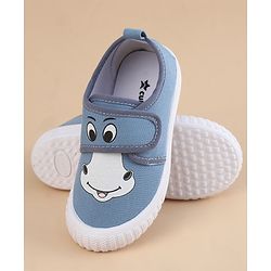 Cute Walk by Babyhug Velcro Closure Casual Shoes With Animal Print - Blue