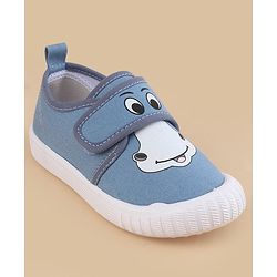 Cute Walk by Babyhug Velcro Closure Casual Shoes With Animal Print - Blue