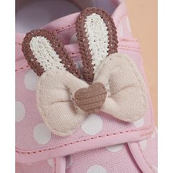 Cute Walk by Babyhug Velcro Closure Casual Shoes With Bow Applique - Pink
