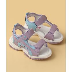 Cute Walk by Babyhug Velcro Closure Solid Sandal - Purple