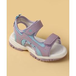 Cute Walk by Babyhug Velcro Closure Solid Sandal - Purple
