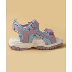 Cute Walk by Babyhug Velcro Closure Solid Sandal - Purple