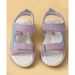Cute Walk by Babyhug Velcro Closure Solid Sandal - Purple