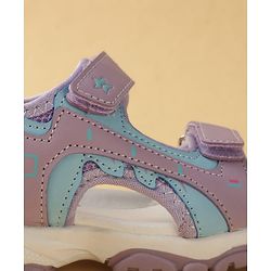Cute Walk by Babyhug Velcro Closure Solid Sandal - Purple