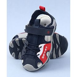 Cute Walk by Babyhug Velcro Closure Sports Printed Sandal - Navy