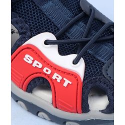 Cute Walk by Babyhug Velcro Closure Sports Printed Sandal - Navy